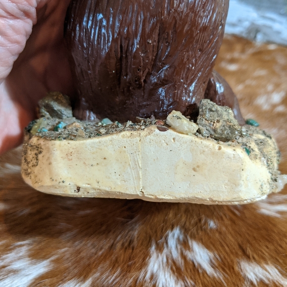 Vtg Plaster Chalkware Bear Cubs Statue Figurine - Picture 8 of 11